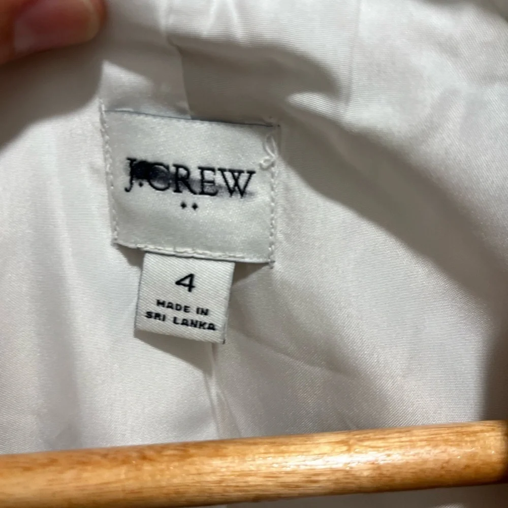 J. Crew Pinstripe linen-blend schoolboy blazer in Light Khaki Lurex Stripe 4 NEW - Picture 10 of 11